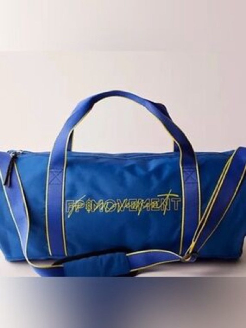 Free people movement Blue Duffel Bag with Contrast Piping